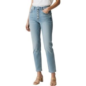 NWT WeWoreWhat The Danielle High Rise Light Vintage Straight Rigid Denim-Size 27